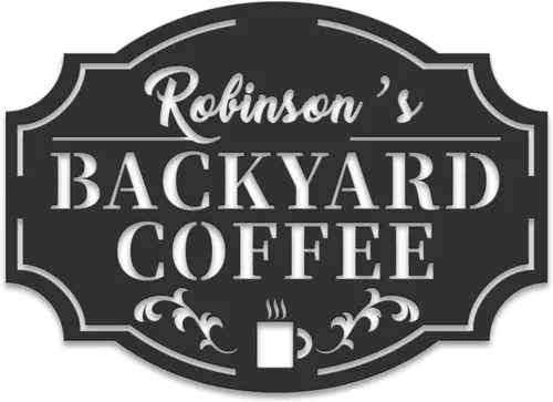 Vista 10 de Arte de pared de metal personalizado de café, letrero de café personalizado, letrero de nombre personalizado para amantes del café, regalo de arte