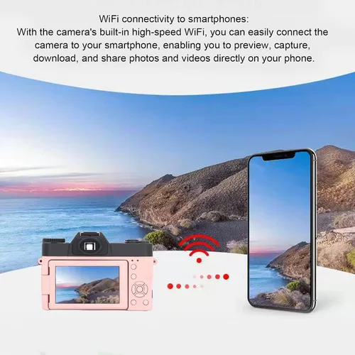 Vista 3 de Cámara digital 4K para enfoque automático de fotografía, zoom digital de 16X, cámara de vlogging de 48MP con pantalla abatible de 180° de 3