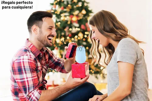 Vista 7 de Ratón inalámbrico lindo cerdo Bluetooth y USB modo dual, ratones silenciosos portátiles compactos azules divertidos