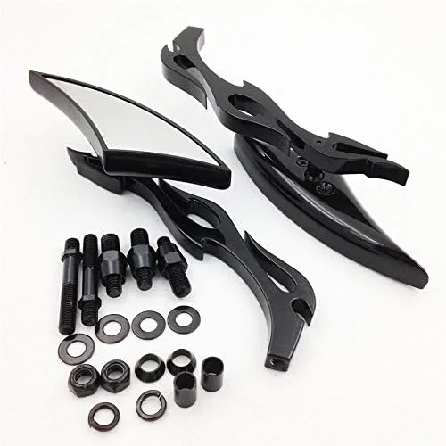 Vista 6 de SMT-Blade Spear - Mini espejos laterales compatibles con Harley Black Nuevo [B00RW3OHFW]