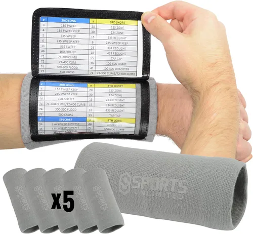Vista 12 de Sports Unlimited Banda Instructora Triple para Adultos, Muñequeras de Fútbol para Jugadas, Muñequeras de Béisbol, Bandas de Brazo QB