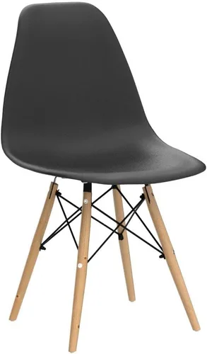 Vista 5 de GOFLAME DSW - Sillas de comedor, sillas de plástico con patas de madera, sillas sin brazos de estilo moderno para sala de estar, cocina, dormitorio