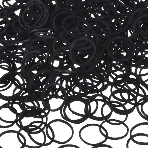 Vista 8 de Hicarer 1000 mini bandas de goma bandas elásticas suaves para peinados de cabello (1.5 cm, transparente)