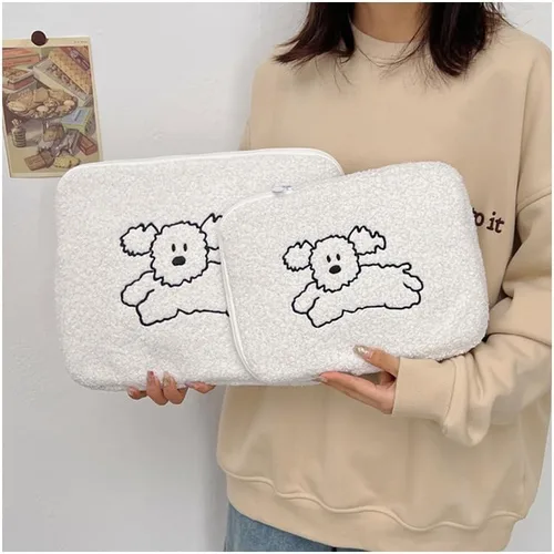 Vista 2 de Linda bolsa de transporte para computadora portátil con diseño de perro, para niñas del centro de la ciudad, funda para computadora portátil, funda