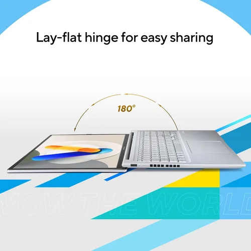 Vista 14 de ASUS Vivobook 16 Laptop, pantalla WUXGA de 16" a 60Hz, Intel Core i7-13620H, Intel UHD Graphics, 16 GB de RAM, SSD de 512 GB, Windows 11, plata