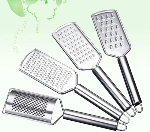 Vista 8 de Rallador de acero inoxidable para cortador de agujeros de cocina para papas, jengibre y queso, mango antideslizante para seguridad esencial