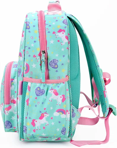 Vista 7 de Mibasies - Mochila para niños y niñas, mochila ideal para niños en preescolar, kínder y primaria, Unicornio mágico