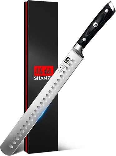 Vista 8 de SHAN ZU Cuchillo de pan dentado y masa madre de 10 pulgadas con mango de Cuchillo de pan de 10 pulgadas