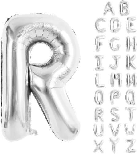 Vista 97 de Globos de letras azules de 40 pulgadas, globo grande del alfabeto de aluminio de Mylar para decoración de cumpleaños, boda, aniversario, graduación