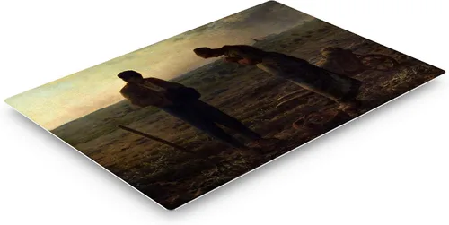 Vista 2 de Diseño de arte de sonrisa, el Ángelus, Jean-Francois Millet Arte clásico Metal Wall Art Print Famoso Arte Fino Pintura al óleo Reproducción
