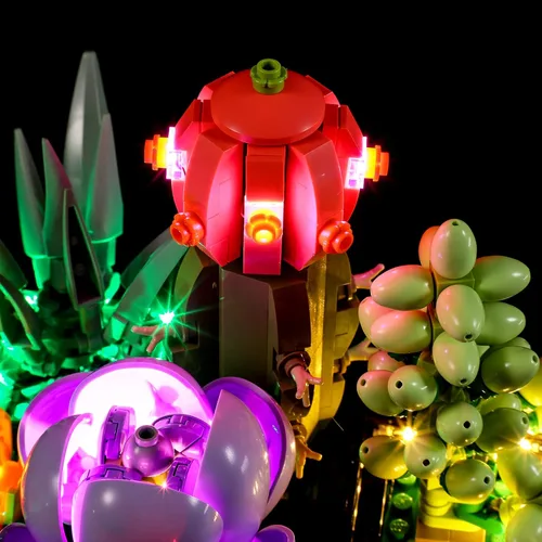 Vista 4 de BRIKSMAX Kit de iluminación LED para LEGO-10309 Suculentas (no incluye el set de Lego) - Compatible con modelo de bloques de construcción Lego
