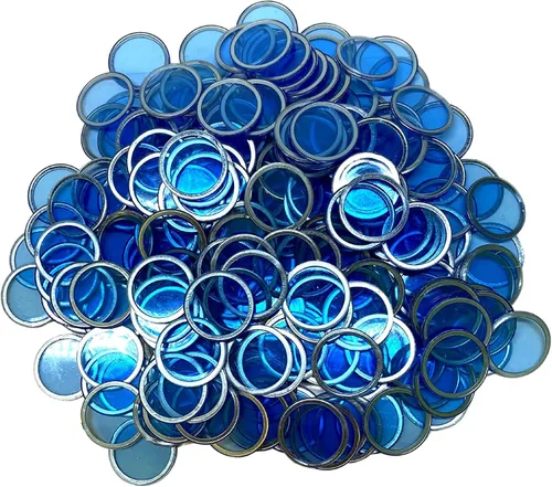 Vista 13 de MR CHIPS Fichas de bingo magnéticas con anillo de metal de 3/4 pulgadas, 300 piezas mejoradas transparentes surtidas, disponibles en 7 colores, una