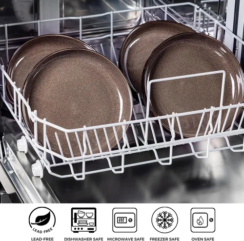 Vista 4 de LERATIO Tazones grandes de cerámica para pasta de 8.5'', tazones de 36 oz para servir pasta, juego de 4 para cocina, tazones anchos para fruta
