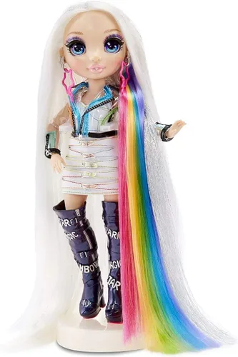 Vista 5 de Rainbow High Hair Studio - Crea cabello arcoíris con muñeca exclusiva, extra largo, color de cabello lavable y ropa completa y accesorios
