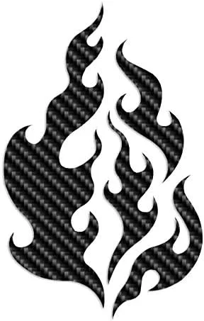Vista 3 de Fire Flames Art - Vinilo adhesivo de 5.75 x 9.25 pulgadas, color rojo