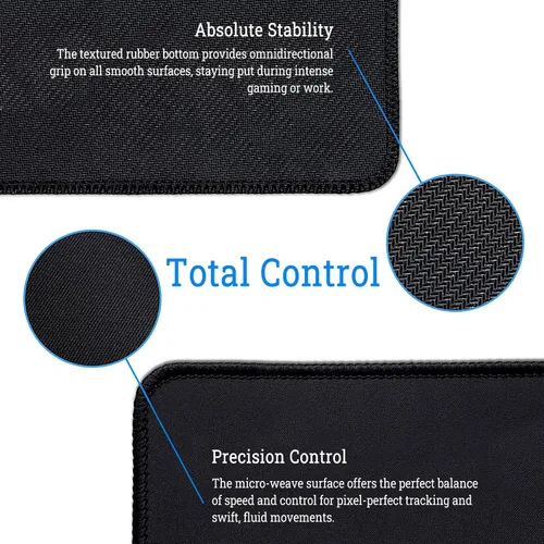 Vista 4 de Alfombrilla de mouse personalizada – Personalizada con tu logotipo de texto fotográfico, antideslizante, impermeable para juegos y computadora