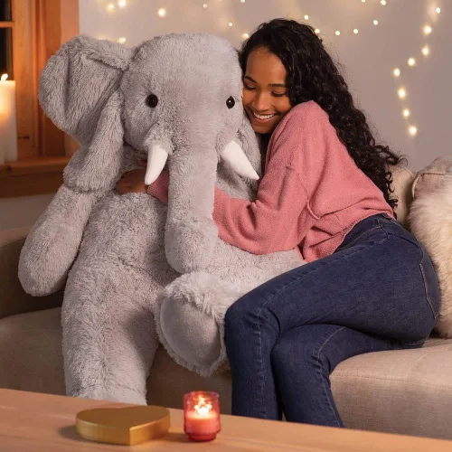 Vista 2 de Vermont Teddy Bear Peluche de elefante gigante de 4 pies USA Bear