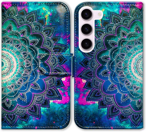 Vista 14 de Bcov Funda para Galaxy S23 Fe, funda de piel con tapa y función atril para Samsung Galaxy S23 FE