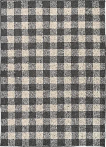 Vista 8 de Garland Rug Country Living Buffalo - Alfombra a cuadros de 5 pies x 7 pies, para interiores y exteriores, diseño geométrico, resistente a