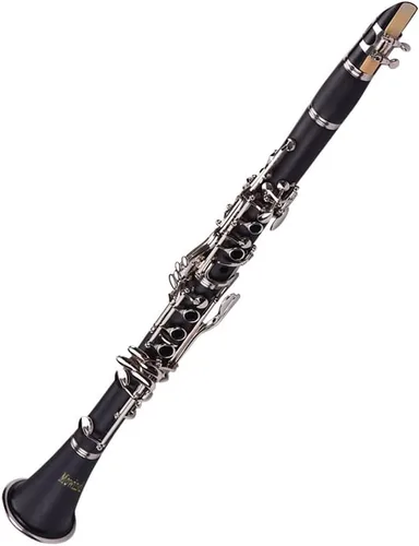 Vista 8 de Clarinete plano Bb para principiantes, clarinete para estudiantes de 17 teclas con 2 barriles y estuche kit completo de inicio para adultos, banda