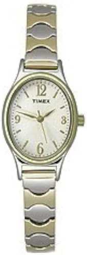 Vista 2 de Timex T26301 Kendall Circle Reloj de banda de expansión de acero inoxidable de dos tonos para mujer