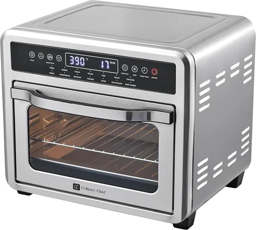 Vista 5 de CULINARY CHEF CAF383 Freidora de aire con control digital de 3 litros/3.2 cuartos de galón, negro, 3.2 cuartos de galón