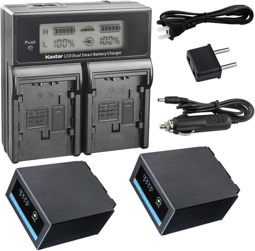 Vista 5 de Kastar CGR-D54 Pro CH04 Cargador rápido compatible con Panasonic AG-HPX171 AG-HPX250 AG-HPX250EN AG-HPX250P AG-HPX250PJ AG-HPX255 AG-HPX255P