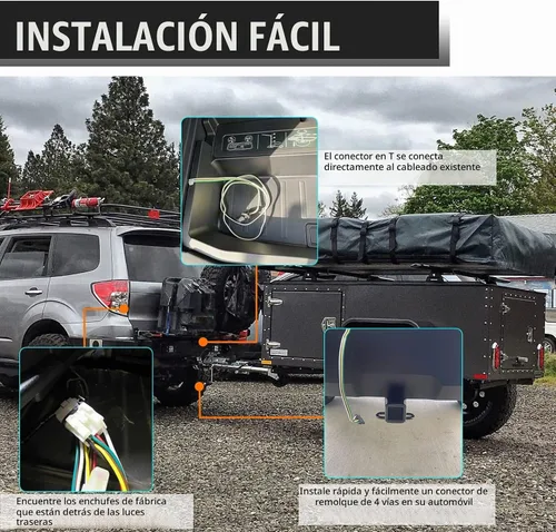Vista 6 de MECMO Arnés de cableado de remolque de 4 pines para Subaru Forester 1998-2008, Outback 2000-2009, Tribeca 2008-2014, B9 Tribeca 2006-2007, Subaru