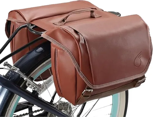 Vista 10 de sixthreezero Bolsa de bicicleta de doble cara para bastidor trasero, bolsas de almacenamiento de alforjas dobles universales impermeables