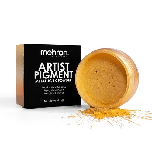 Vista 10 de Mehron Makeup Pigmento de artista - BRONZE Metallic FX Powder Bronce