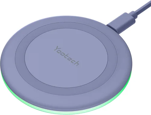 Vista 11 de Yootech Cargador inalámbrico, almohadilla de carga inalámbrica de 10 W máx. compatible con iPhone 17/17 Pro/17 Pro Max/Air/16/15/14/13/SE Negro/Negro