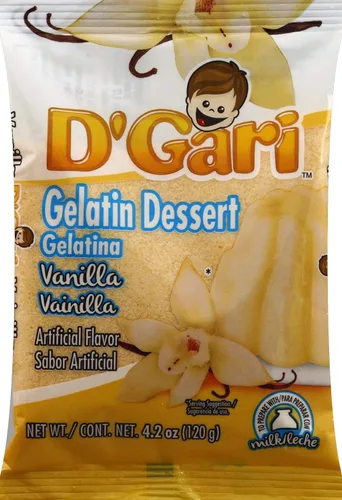 Vista 4 de D GARI - Mezcla de gelatina regular con nivel de azúcar, bolsa de plástico, 735257013121, arándano, 4.2 onzas