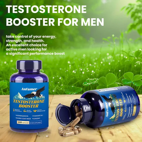 Vista 7 de Potenciador de testosterona para hombres con Ashwagandha, L-Arginina, Tongkat Ali, Tribulus, suplemento natural de testosterona para hombres