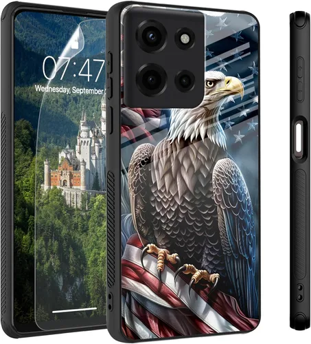 Vista 28 de Funda para Motorola Moto Edge 2022, cubierta trasera de vidrio templado con protector de pantalla, funda protectora a prueba de golpes para Motorola