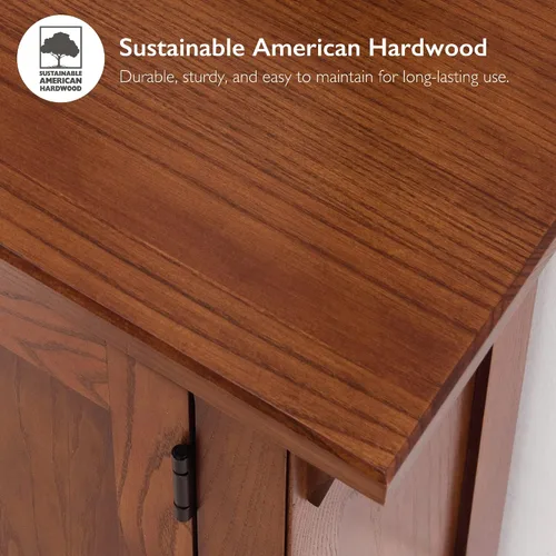 Vista 14 de Leick Home Laurent 10537 - Mesa auxiliar con lámpara, madera maciza, con cajón y estante, cereza chocolate