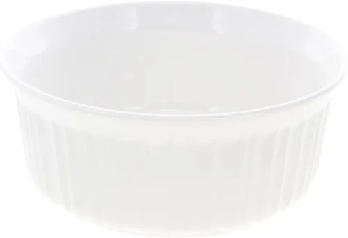 Vista 2 de CorningWare FS5 1.5qt - Cacerola redonda francesa blanca y F-5-PC 1.5qt tapa de plástico blanco francés