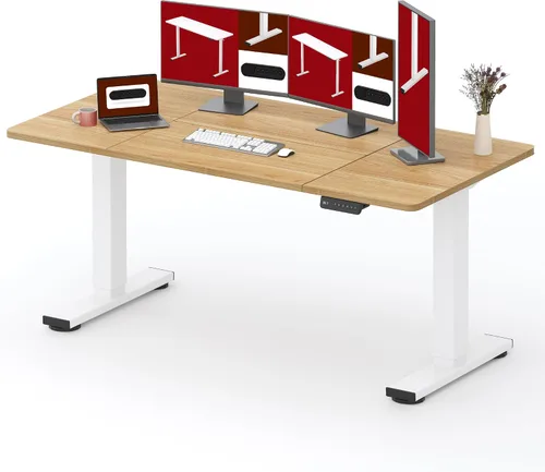 Vista 34 de SANODESK - Escritorio de pie móvil de una pieza con resorte de gas de 32 x 20 pulgadas