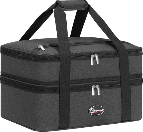 Vista 8 de GhvyenntteS - Porta cacerolas aisladas para alimentos calientes o fríos, bolsa para mantener la comida caliente, bolsa de lasaña para el almuerzo