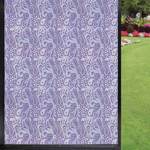 Vista 15 de Película de privacidad antigua para ventana, detalle de incrustaciones y tallas geométricas, arquitectura de la tumba del Taj Mahal, película