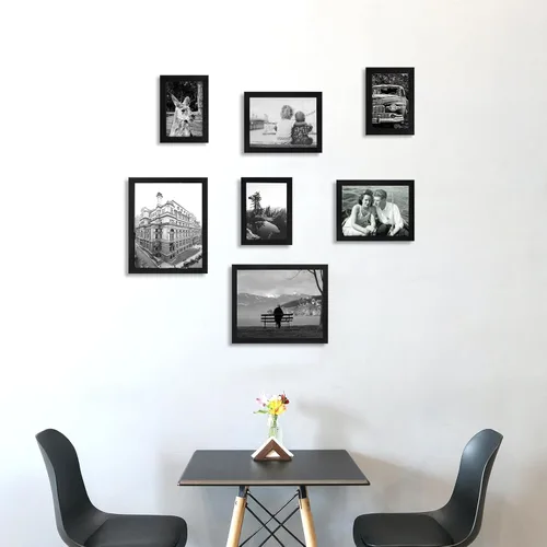 Vista 4 de Marcos para fotos de 4 x 6 pulgadas negros, juego de 12 para decoración de pared, galería, collage, marcos para fotos o exhibición en mesa