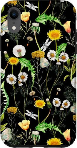 Vista 24 de iPhone 11 Pro Wildflowers Botanical Daisy Flores Dandelion Libélula Estuche de regalo