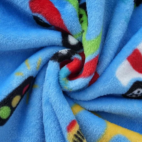 Vista 5 de SOCHOW Manta de Vellón con Diseño de Carro Camión Lindo para Niños y Niñas, Manta de Franela Suave Ligera Acogedora y Cálida para Cama de Niños