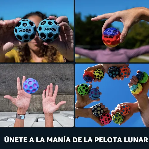 Vista 6 de Waboba Paquete de 2 Pelotas Moon con Degradado - Pelotas Súper Saltarinas para Pared para Niños y Adolescentes - Juguete Deportivo de Exterior como