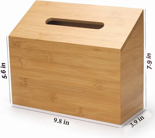 Vista 8 de Funda de toalla de mano compatible con toallas de mano desechables Kleenex, soporte de toalla de mano de madera de bambú para baño, cocina, sala