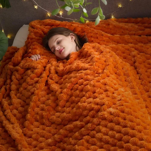 Vista 28 de NEWCOSPLAY Manta de Tiro Súper Suave Aqua Franela Sedosa Premium Forro Polar Jacquard Acanalado 3D Ligero Manta de Cama Uso en Todas las Estaciones
