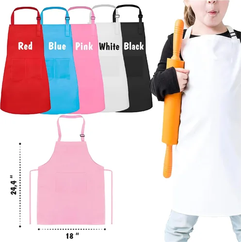 Vista 2 de 7th Hill Delantal Personalizado para Mujeres, Niños, Pequeños, Niñas y Niños, Delantales a juego Mamá y Yo con Bolsillos, Delantal para Hornear