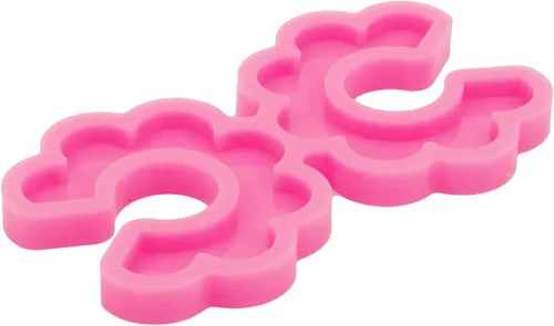 Vista 3 de Angel Wings Moldes de silicona para aretes de flores brillantes, molde de resina epoxi para aretes, aretes de oreja, llaveros, colgantes