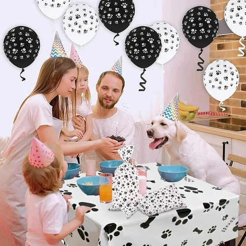 Vista 6 de Lecferrarc 100 bolsas de golosinas con estampado de hueso de pata de perro, bolsas de dulces de celofán, bolsas de plástico para almacenamiento