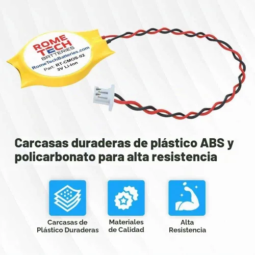Vista 5 de Rome Tech CR2032 - Batería CMOS para Dell Alienware 15 R3, 17 R4, 17 R5