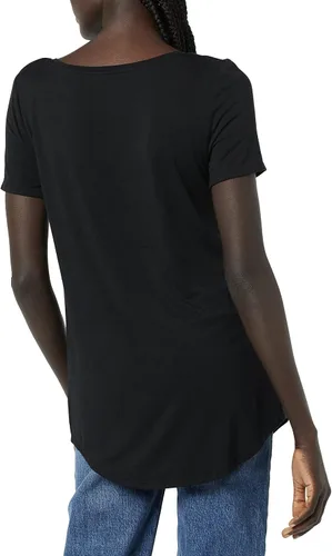 Vista 3 de Tienda Essentials Túnica de manga corta con cuello redondo para mujer, paquete de 2